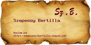 Szepessy Bertilla névjegykártya